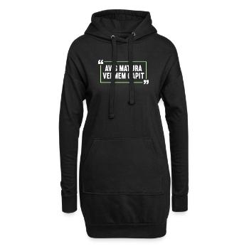 Lateinisch Lustiger Latein Spruch - Hoodie-Kleid - Schwarz - Vorne