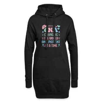 CNA Nursing Quotes Funny Nurse Lovers Cute CNA - Hoodie-Kleid - Schwarz - Vorne