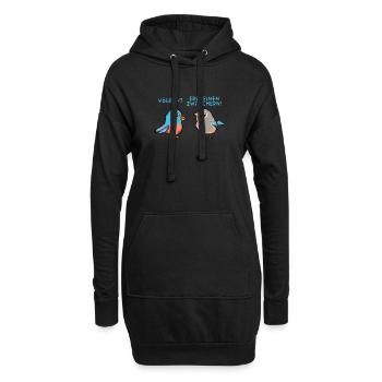 Fun - Vögeln? Erst einen zwitschern! Sex - Hoodie-Kleid - Schwarz - Vorne