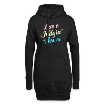 Überlassen Sie das Urteil Jesus - Hoodie-Kleid - Schwarz - Vorne