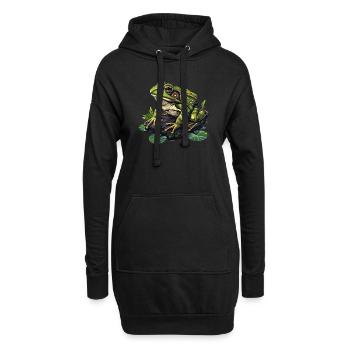 Ochsenfrösche Ochsenfrosch - Hoodie-Kleid - Schwarz - Vorne