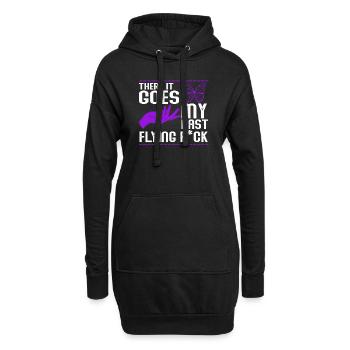 There It Goes My Last Flying F - Hoodie Dress - black - Front