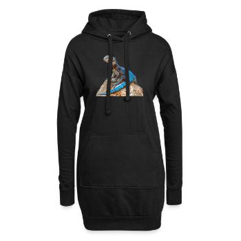 Agamen Agame - Sweat-shirt à capuche long Femme - noir - Devant
