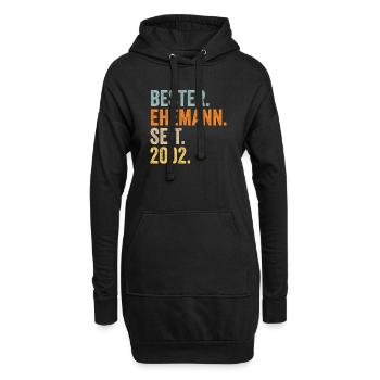 Meilleur mari de la Saint-Valentin depuis 2002 - Sweat-shirt à capuche long Femme - noir - Devant