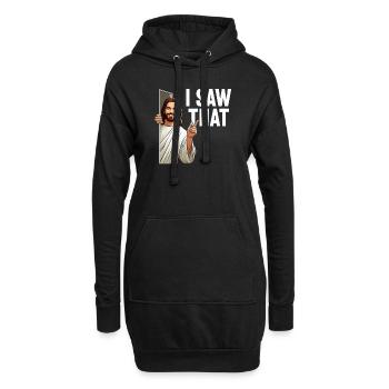 J’ai vu Jésus Mème Drôle Chrétien - Sweat-shirt à capuche long Femme - noir - Devant