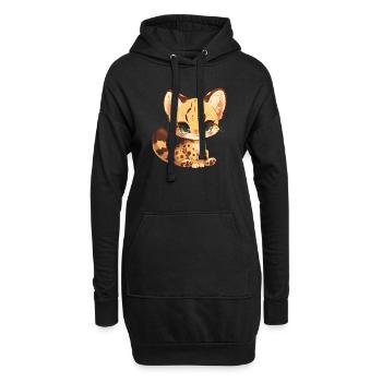 Chats dorés Chat doré - Sweat-shirt à capuche long Femme - noir - Devant