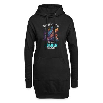 Agamen Agame - Sweat-shirt à capuche long Femme - noir - Devant