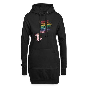 Cute Pride LGBTQ Axolotl - Trau dich, du selbst zu sein - Hoodie-Kleid - Schwarz - Vorne