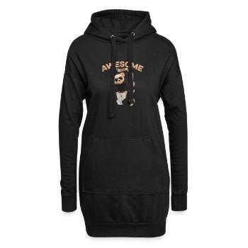 1979 Geburtstag Cool Teddy Bär Awesome since - Hoodie-Kleid - Schwarz - Vorne