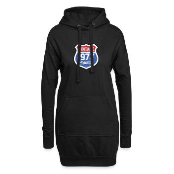 1977 Anniversaire Route Vintage Original - Sweat-shirt à capuche long Femme - noir - Devant