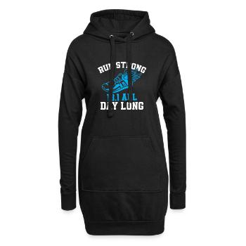 Semi-marathon 13, coureur de marathon de 1 mile - Sweat-shirt à capuche long Femme - noir - Devant