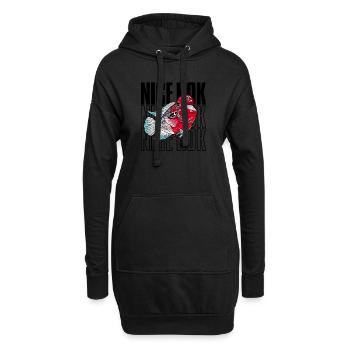 Schöner Kok Lustiger Blumenhorn-Buntbarsch Fischhalter - Hoodie-Kleid - Schwarz - Vorne