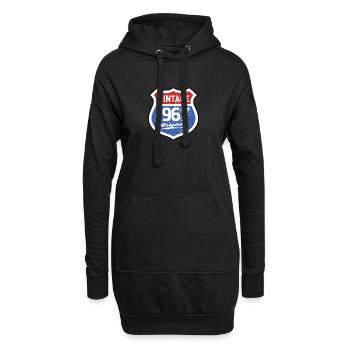 1967 Geburtstag Route Vintage Original - Hoodie-Kleid - Schwarz - Vorne