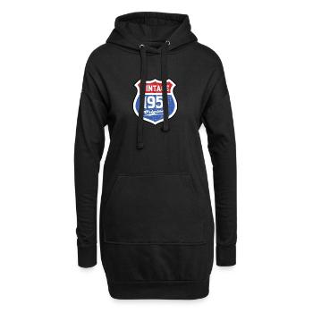 1951 Geburtstag Route Vintage Original - Hoodie-Kleid - Schwarz - Vorne