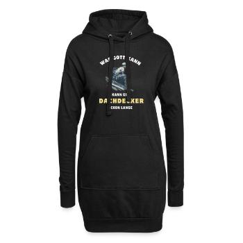 Couvreur rétro vintage drôle dicton - Sweat-shirt à capuche long Femme - noir - Devant