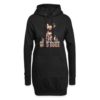 Wildhunde Wildhund - Hoodie-Kleid - Schwarz - Vorne