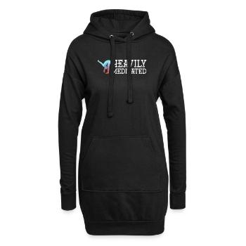 Stark meditiert - Hoodie-Kleid - Schwarz - Vorne