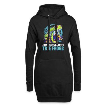Tree Frog Baumfrösche Baumfrosch - Hoodie-Kleid - Schwarz - Vorne