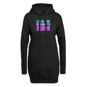 Überlassen Sie das Urteil Jesus - Hoodie-Kleid - Schwarz - Vorne