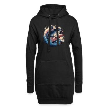 Tuna Thunfische Thunfisch - Hoodie-Kleid - Schwarz - Vorne