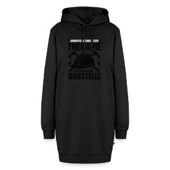 Handwerk Handwerker Handwerker Humor Baustelle - Hoodie-Kleid - Schwarz - Vorne - AI Model Female 172 light (172cm)