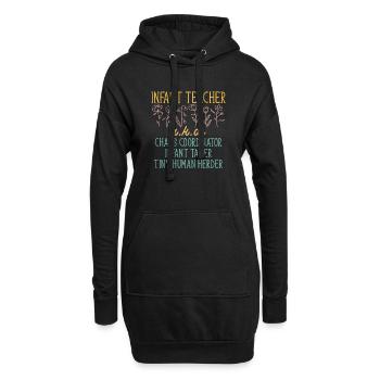 Enseignante de maternelle Éducatrice de centre de garde - Sweat-shirt à capuche long Femme - noir - Devant