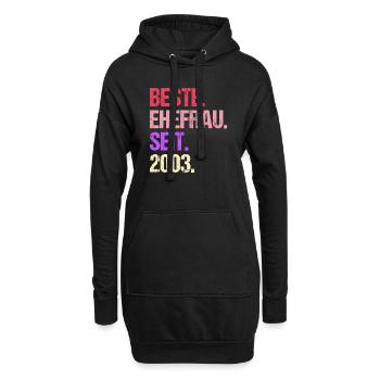 Meilleure épouse de la Saint-Valentin depuis 2003 - Sweat-shirt à capuche long Femme - noir - Devant
