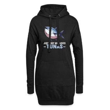 Tuna Thunfische Thunfisch - Hoodie-Kleid - Schwarz - Vorne