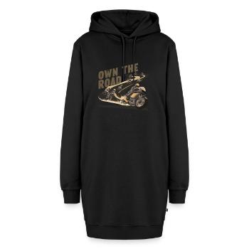 BESITZE DIE STRASSE - Hoodie-Kleid - Schwarz - Vorne - AI Model Female 172 light (172cm)