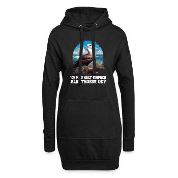 Albatross Albatrosse Albatros - Hoodie-Kleid - Schwarz - Vorne