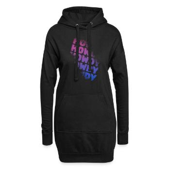 Western Country Texas Cowboyhut - Hoodie-Kleid - Schwarz - Vorne