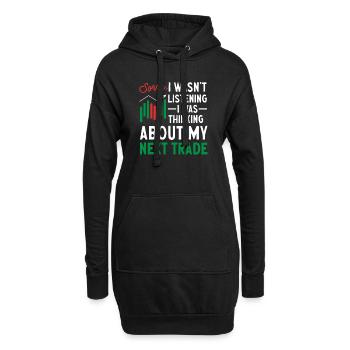 Trading Crypto Stock Market Investor Day Trader - Sweat-shirt à capuche long Femme - noir - Devant