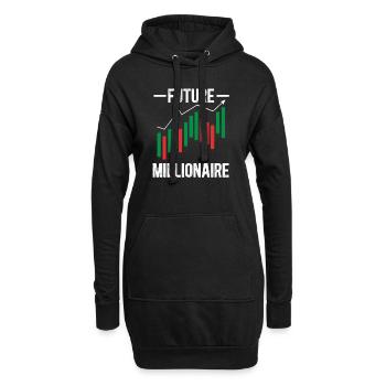 Trading Crypto Stock Market Investor Day Trader - Sweat-shirt à capuche long Femme - noir - Devant
