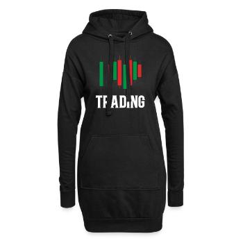 Trading Crypto Stock Market Investor Day Trader - Sweat-shirt à capuche long Femme - noir - Devant
