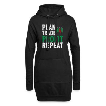 Trading Crypto Stock Market Investor Day Trader - Sweat-shirt à capuche long Femme - noir - Devant