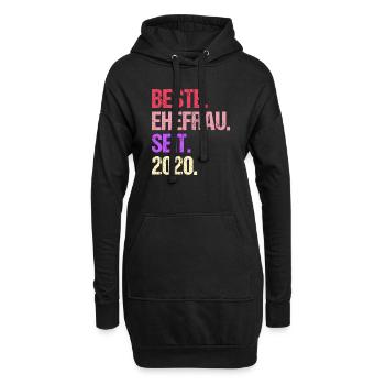 Meilleure épouse de la Saint-Valentin depuis 2020 - Sweat-shirt à capuche long Femme - noir - Devant