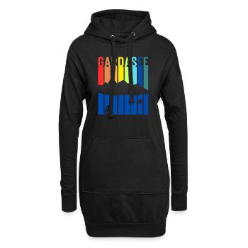 Gardasee Vintage Lago Di Garda Italien Urlaub - Hoodie-Kleid - Schwarz - Vorne