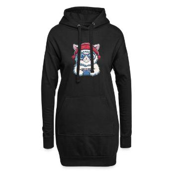 Alpaga Lama Gaming Jeu Vidéo Gamer - Sweat-shirt à capuche long Femme - noir - Devant