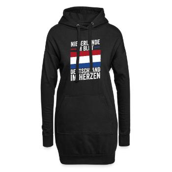 Néerlandais Allemand Pays-Bas Pays-Bas - Sweat-shirt à capuche long Femme - noir - Devant