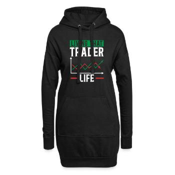 Trading Crypto Stock Market Investor Day Trader - Sweat-shirt à capuche long Femme - noir - Devant