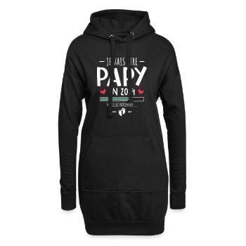 Schwangerschaft Opa Ich werde zukünftiger Opa 2024 - Hoodie-Kleid - Schwarz - Vorne