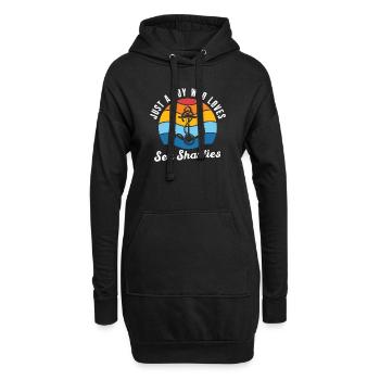 Seemann Meme Piratenschiff Ozean Segeln - Hoodie-Kleid - Schwarz - Vorne