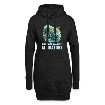 Alligatoren Alligator - Hoodie-Kleid - Schwarz - Vorne