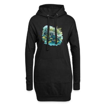 Alligatoren Alligator - Hoodie-Kleid - Schwarz - Vorne