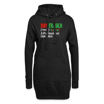 Day Trader Funny Définition Chandelier - Sweat-shirt à capuche long Femme - noir - Devant