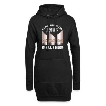 My Pipe Organ And Jesus Is All I Need Church - Hoodie-Kleid - Schwarz - Vorne