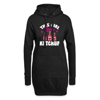Ketchup Tomatenketchup - Hoodie-Kleid - Schwarz - Vorne