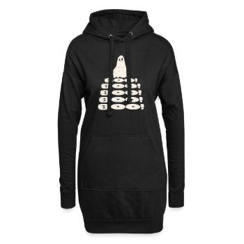 Halloween Geist vintage - Hoodie-Kleid - Schwarz - Vorne