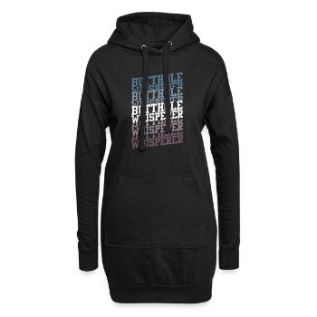 Arschloch-Flüsterer - Hoodie-Kleid - Schwarz - Vorne