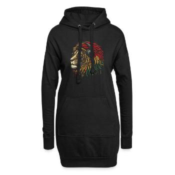Jamaikanische Löwe Reggae Wurzel Löwe Juda Rasta - Hoodie-Kleid - Schwarz - Vorne